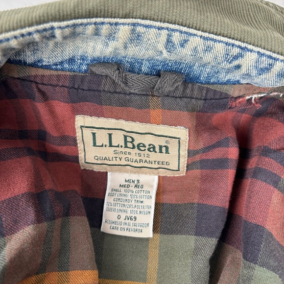 SOLD L.L. Bean Denim Barn Coat Farm Jacket Lined Men’s M Medium Worn In Work - Picture 11 of 16